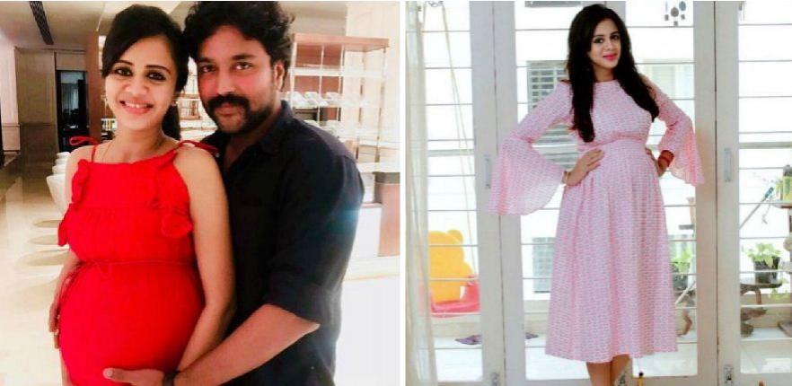 VJ Anjana shows off her baby bump. VJ Anjana flaunting her Baby Bump