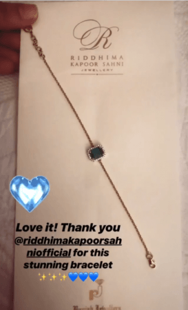 Ranbir Kapoor's sister Riddhima Kapoor sends a beautiful gift to Alia Bhatt. Alia Bhatt Instagram