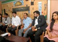 Sa Ra Govindu addressing the press meet of Indywood Talent Hunt
