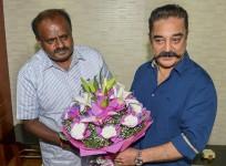 Kamal Haasan meets Chief Minister Kumaraswamy