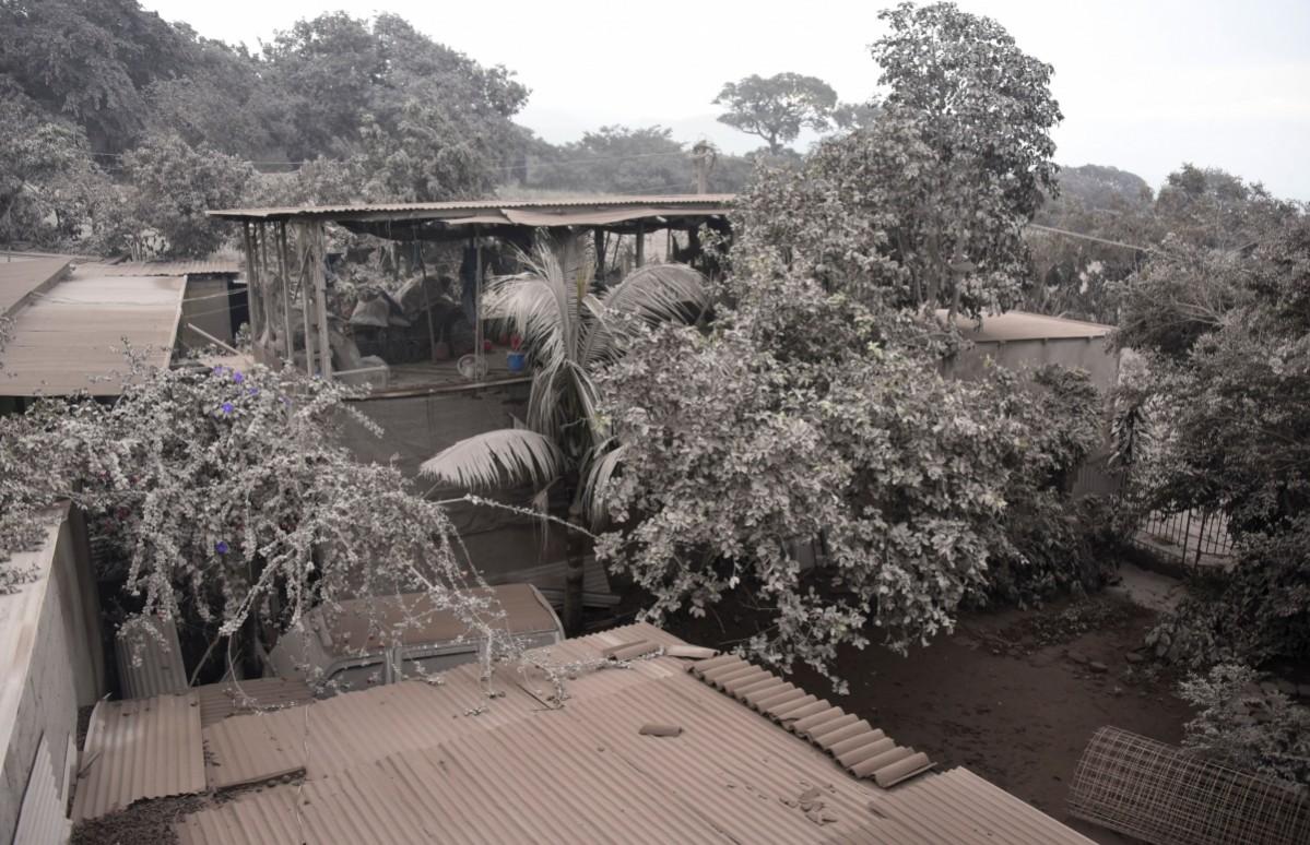 View of the damage casued by the eruption of the Fuego Volcano in San Miguel Los Lotes, a village in Escuintla Department, about 35 km southwest of Guatemala City, taken on June 4, 2018 Guatemala volcano