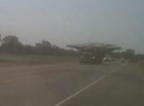 Flying saucer on truck
