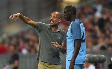 Pep Guardiola and Yaya Toure