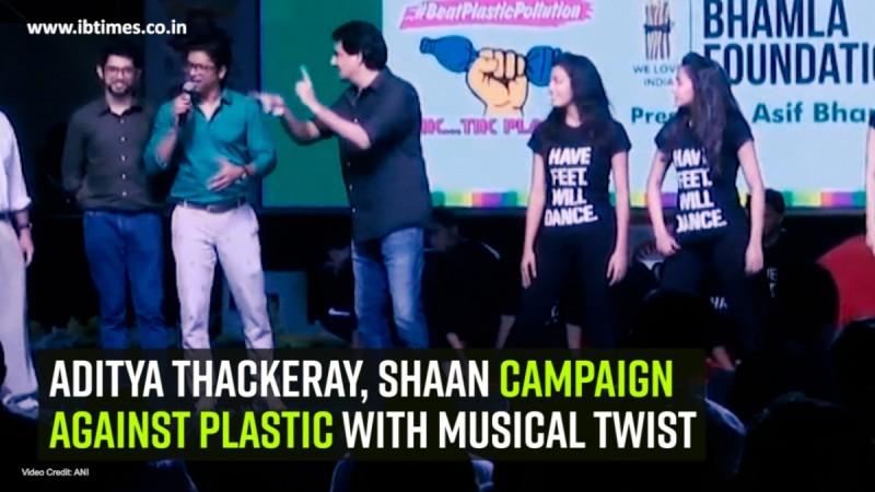 Aditya Thackeray, Shaan campaign against plastic with musical twist