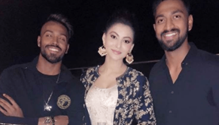 Urvashi Rautela with Hardik Pandya and Krunal Pandya Urvashi Rautela with Hardik Pandya and Krunal Pandya