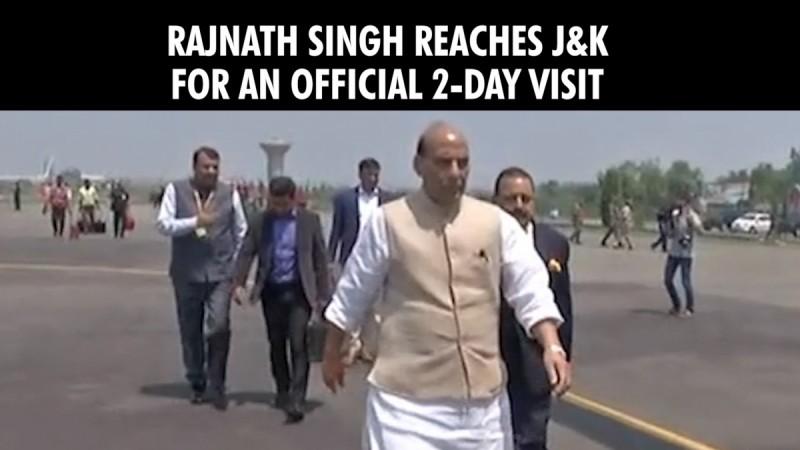 Rajnath Singh reaches J&K for an official 2-day visit