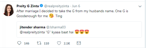 Preity Zinta added