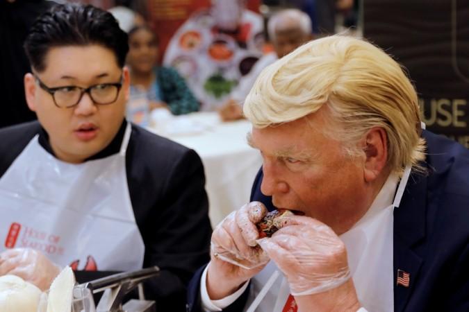 Trump and Kim doppelgangers. trump kim
