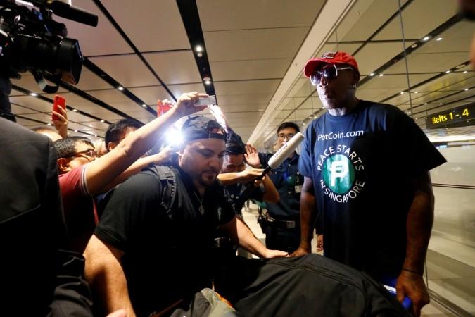 Dennis Rodman at Changi Airport in Singapore Dennis Rodman