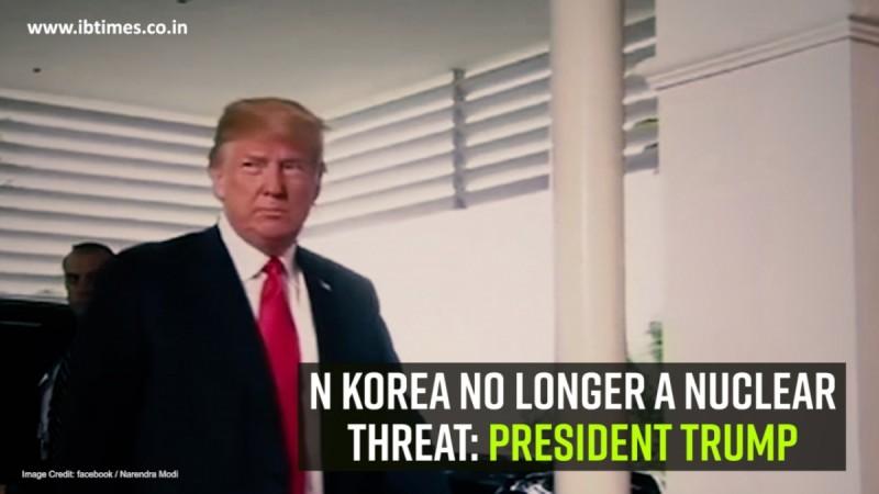 N Korea no longer a nuclear threat: President Trump