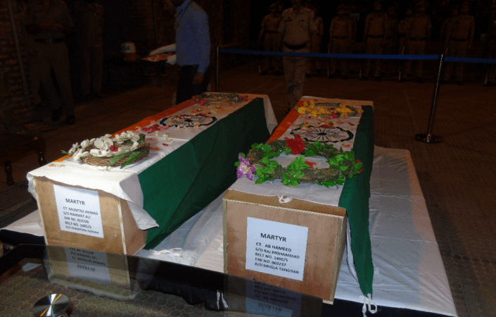 Wreath laying ceremony for Ct Abdul Hameed & Ct Mumtaz Ahmad Bukhari personal security officers killed