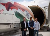 Fadnavis during his visit to the Virgin Hyperloop test track