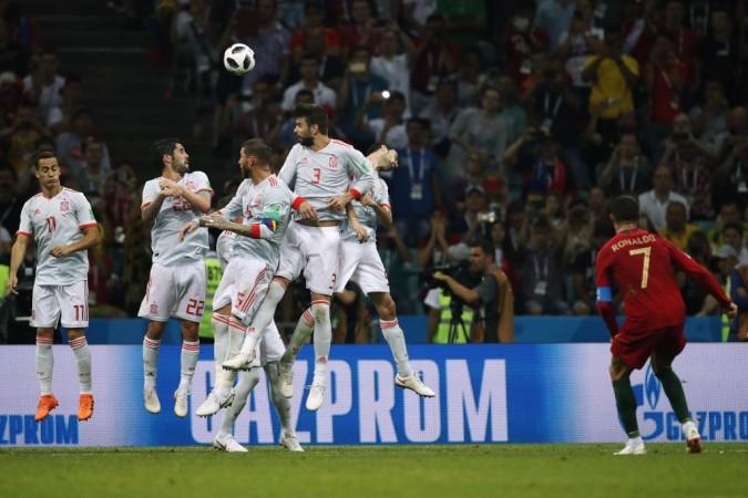 Ronaldo scored a late equaliser for Portugal against Spain. Cristiano Ronaldo