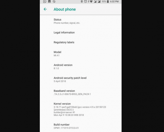Xiaomi is expected to release Android 8.1 Oreo to the Mi A1 soon Xiaomi, Mi A1, Android Oreo, 8.1