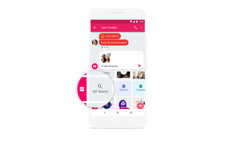 Google will soon release GIFs support for Android Messages. Google, Android Messages, GIFs
