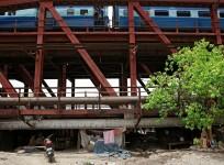 The Lohe-ka-Pul bridge over Yamuna river in Delhi.