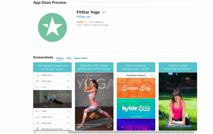 Fitstar Yoga offers best training for over well being for both beginners and advanced practitioners. Apple, Fitstar Yoga, iOS apps