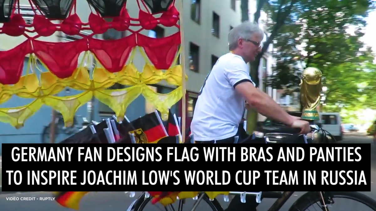 Germany fan designs flag with bras and panties to inspire Joachim Low's  World Cup team in Russia - IBTimes India