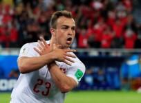 Switzerland's players Shaqiri and Xhaka are fined for their goal celebrations but will still be able to play games
