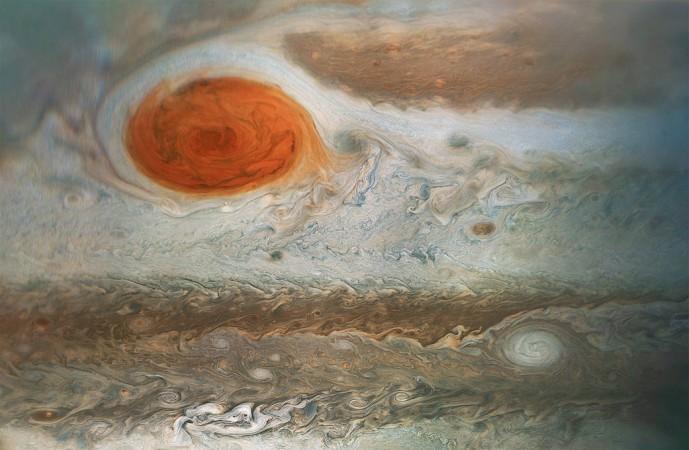 The Great Red Spot in an image shot by Juno Jupiter's Great Red Spot