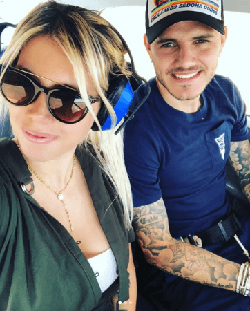 Argentinian footballer Mauro Icardi and wife Wanda Nara Argentinian footballer Mauro Icardi and wife Wanda Nara