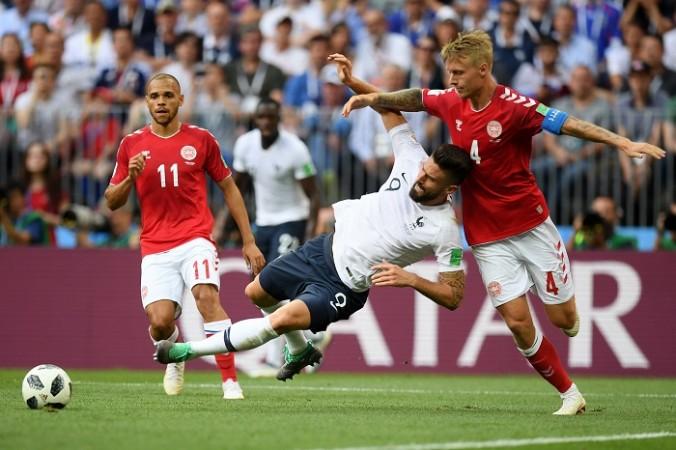 France vs Denmark was the first goalless draw of the Fifa World Cup 2018 France Denmark Giroud Kjaer