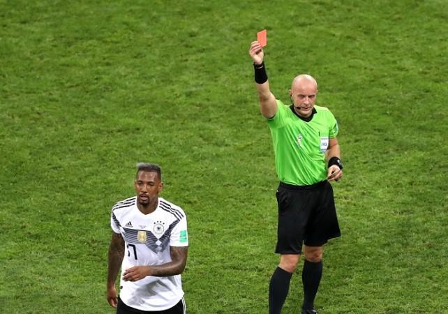 Jerome Boateng is suspended after receiving a red card in Germany's last game Jerome Boateng Germany red card