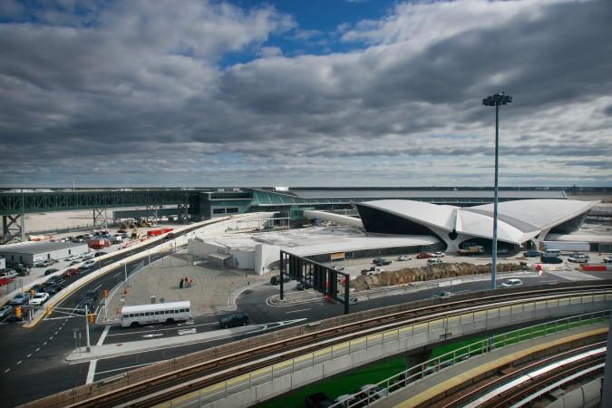 The new JetBlue terminal is seen at John F. Kennedy International Airport on its first official day of operation October 22, 2008 the Queens borough of New York City. JFK Airport