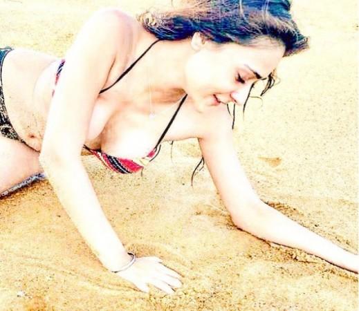 519px x 450px - Sara Khan flaunts assets in bikini, trolls say 'Stay with Mia ...