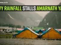 Heavy Rainfall stalls Amarnath Yatra