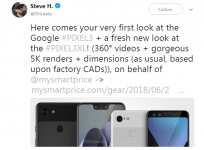 Pixel 3, Pixel 3 XL renders leaked