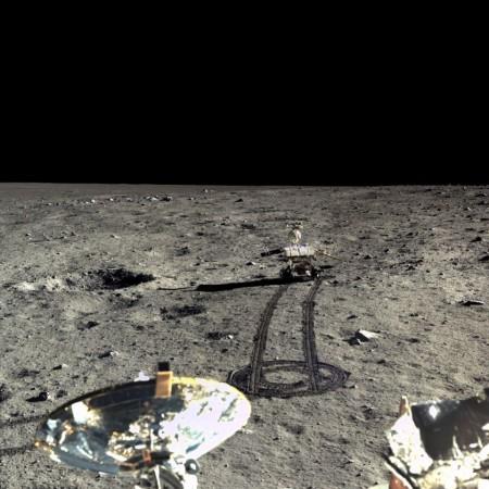 The Chang'e-3 rover on the Moon Chang'e rover