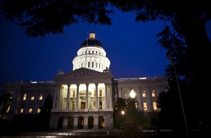 Exterior shot of State Capitol is seen as California legislators work late into the night. Exterior shot of State Capitol is seen as California legislators work late into the night.