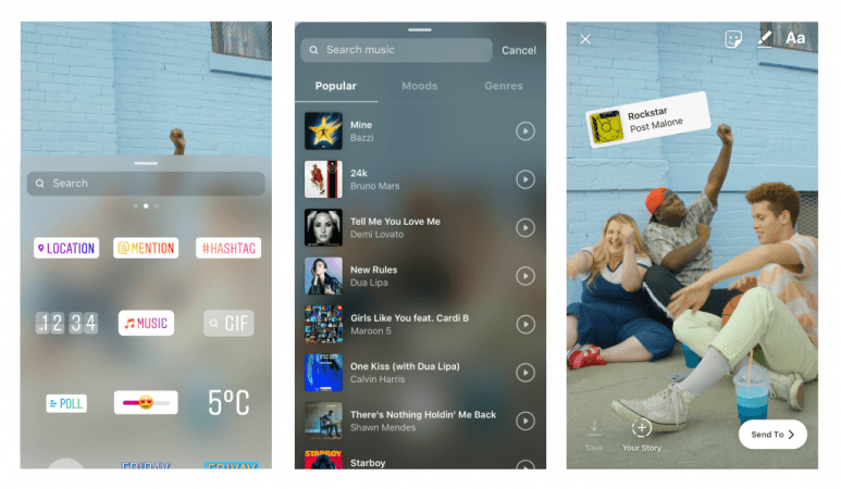 Instagram Stories updated with music feature Instagram Stories updated with music feature
