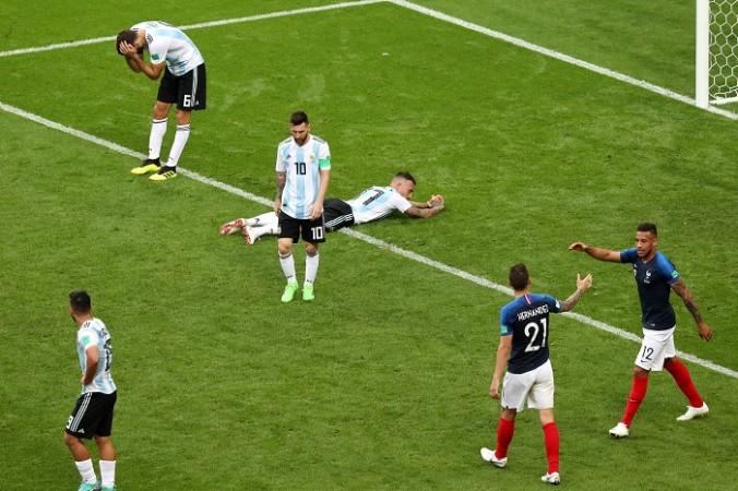 As France celebrate, Lionel Messi looks unconsolable Lionel Messi Argentina France