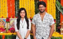 Vijay Deverakonda and Rashmika Mandanna at Dear Comrade launch Vijay Deverakonda and Rashmika Mandanna at Dear Comrade launch