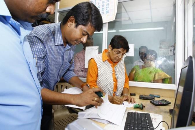 Kiran Bedi visiting the revenue department