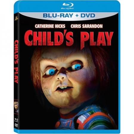 blu-ray cover of the 1988 movie, Child's Play. Child's Play bluray