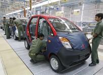 Tata Nano at manufacturing plant in Gujarat