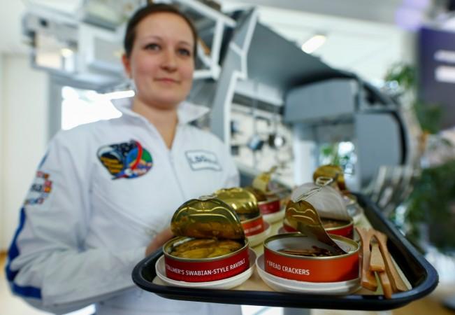 Space food is pictured at the European Astronaut Centre of the European Space Agency ESA in Cologne, Germany, March 19, 2018. Space food