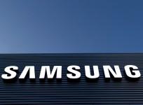 The logo of Samsung is seen on a building