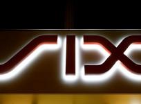 The logo of Swiss stock exchange operator SIX Group is seen at its headquarters in Zurich, Switzerland