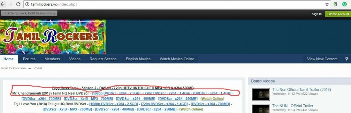 Mr Chandramouli is hit by piracy. Mr Chandramouli Full Movie is out on Notorious Tamil Rockers