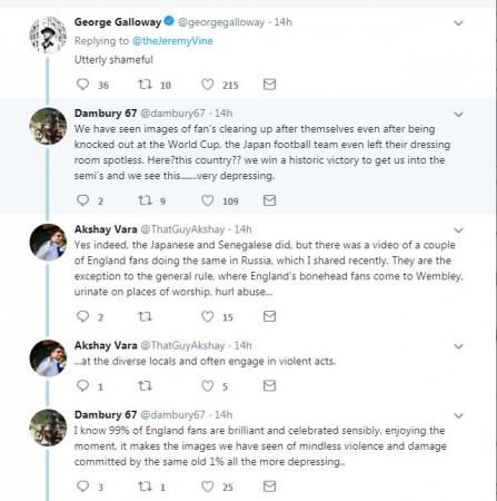 Social media users react to England fans' unruly behaviour at Ikea store. Social media reactions Fifa World Cup