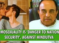 Homosexuality is danger to national security, against Hindutva: Subramanian Swamy