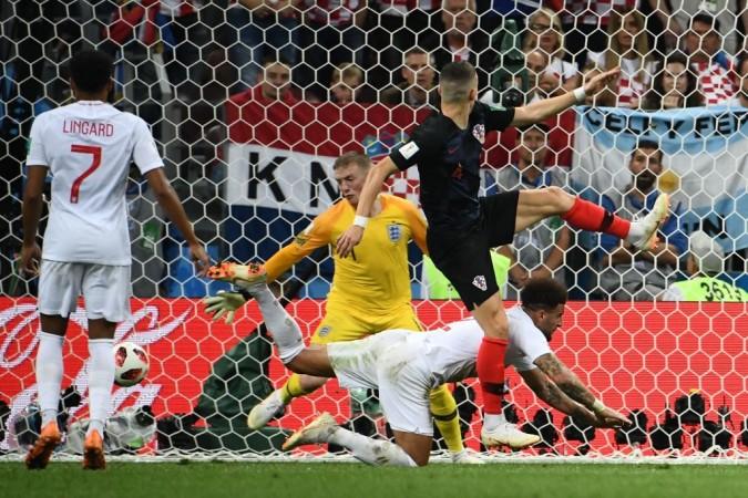 Referee Cuneyt Cakir allowed Ivan Perisic's equaliser despite England players' protest Ivan Perisic