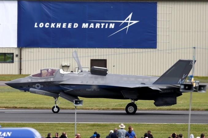 A US Marine Corps Lockheed Martin F-35B fighter jet taxis after landing at the Royal International Air Tattoo at Fairford, Britain A US Marine Corps Lockheed Martin F-35B fighter jet