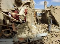 house destroyed during an air strike