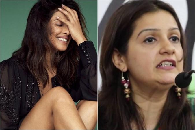 Bollywood actress Priyanka Chopra, Congress spokesperson Priyanka Chaturvedi Priyanka Chopra, Priyanka Chaturvedi