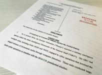 A copy of the grand jury indictment against 12 Russian intelligence officers